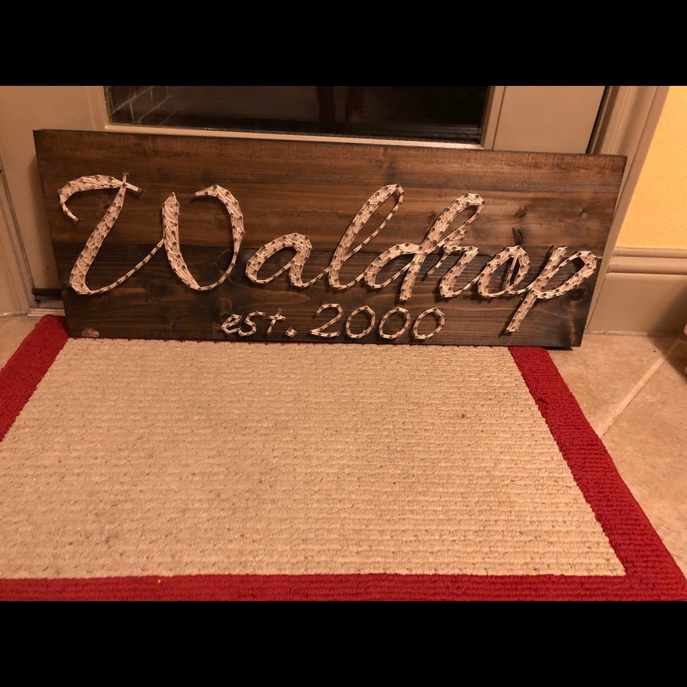 last name string art board